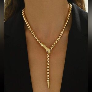 Free People Gold Snake Necklace